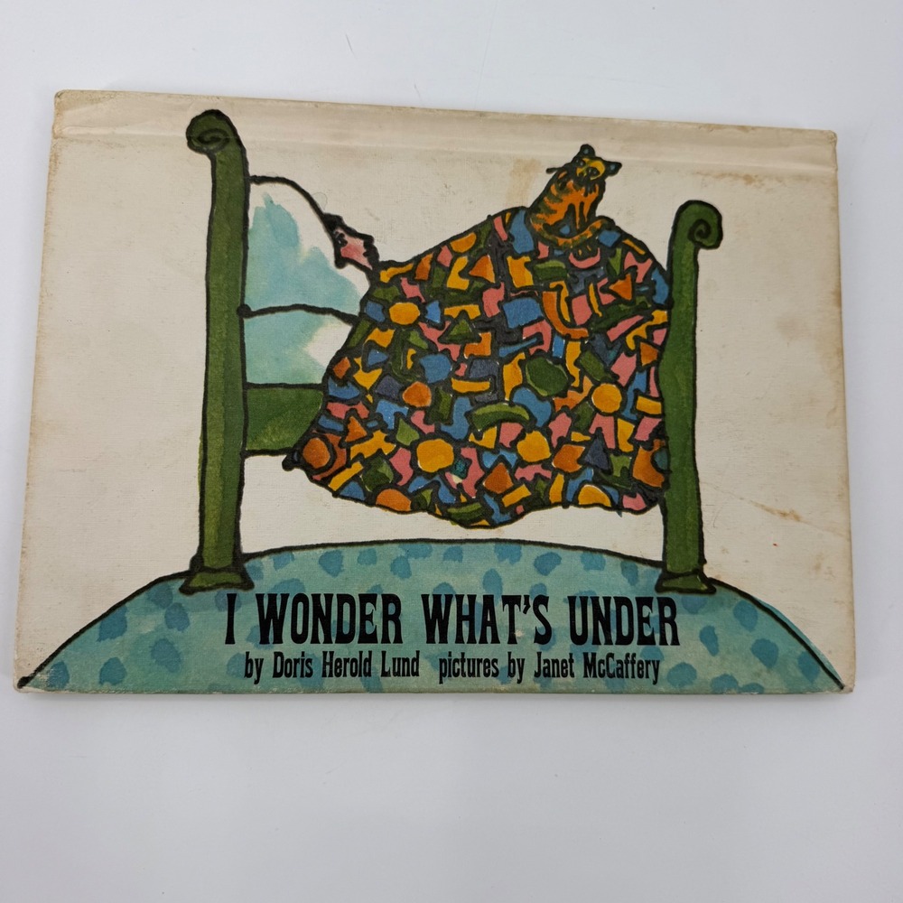 I Wonder Whats Under Doris Herold Lund 1970 Vintage Kids Picture Book Retro Art